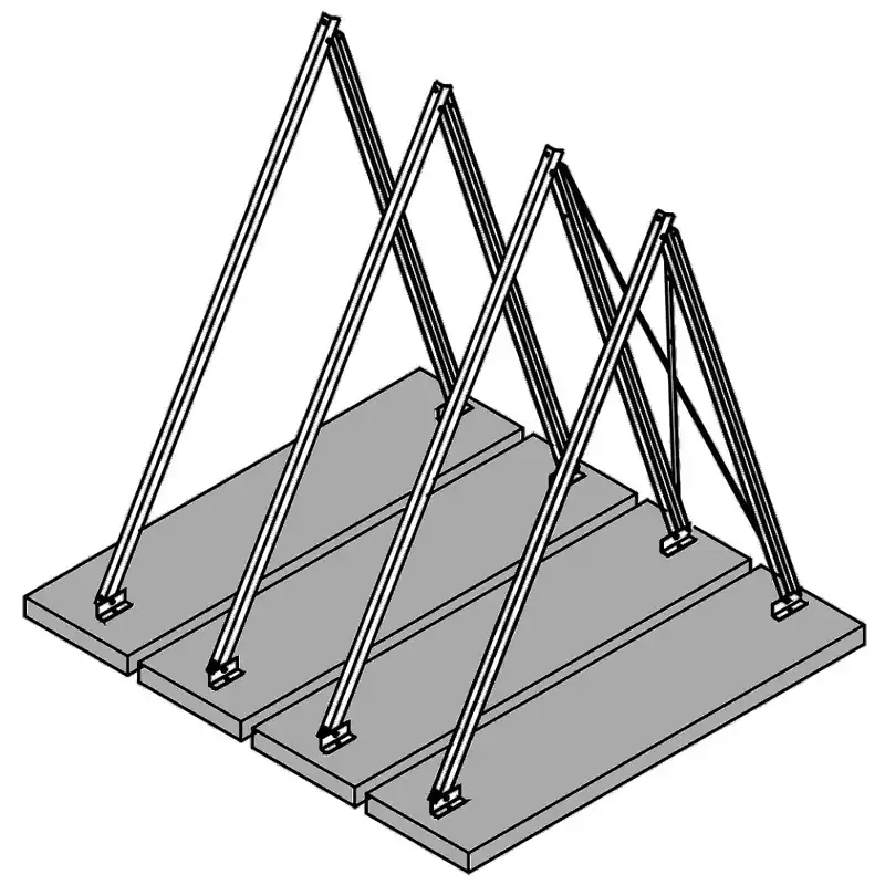 Aufständerung für Flachdächer 25 bis 45°, 5 Kollektoren, Schiene von Viessmann - Z005487 Angebot