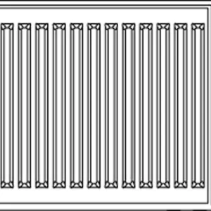 Kermi Profil-Ventil-Heizkörper Therm X2 FTV22 BH 500mm BT 100mm rechts weiß BL 1800mm - FTV220501801R1K Begrenztes Angebot